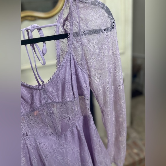 Coquette Lavender Lace Romper – Urban Outfitters NWT Babydoll Corset Sheer S - Picture 2 of 10